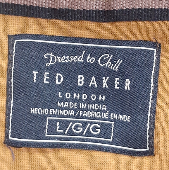 Ted Baker London Men's Warbr Hoodie Mustard Size Large - Picture 10 of 12